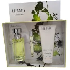 Calvin Klein Eternity Gift Set 100 Ml EDP + 200 Ml Body Lotion +10 Ml EDP Donna